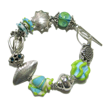 picture of Lime & Aqua Shells bracelet