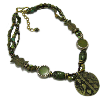 image of Green Turquoise & Brass