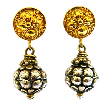 picture of sterling and gold earrings